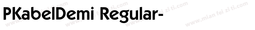 PKabelDemi Regular字体转换